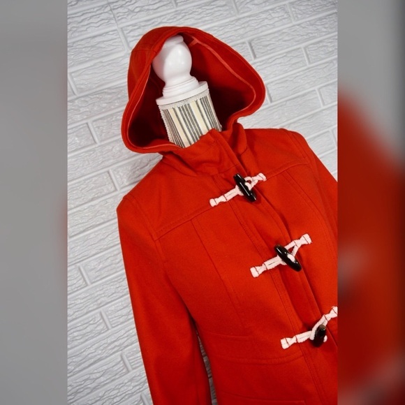 Old Navy Red Nautical Hooded Coat - Picture 2 of 8